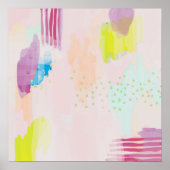 Abstract Poster Afdrukken Blush Multi (Voorkant)