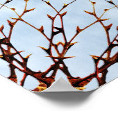 Abstract Poster afdrukken van bakstructuur en heme (Hoek)