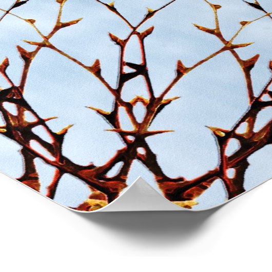 Abstract Poster afdrukken van bakstructuur en heme (Hoek)