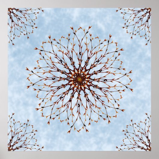 Abstract Poster afdrukken van bakstructuur en heme (Voorkant)