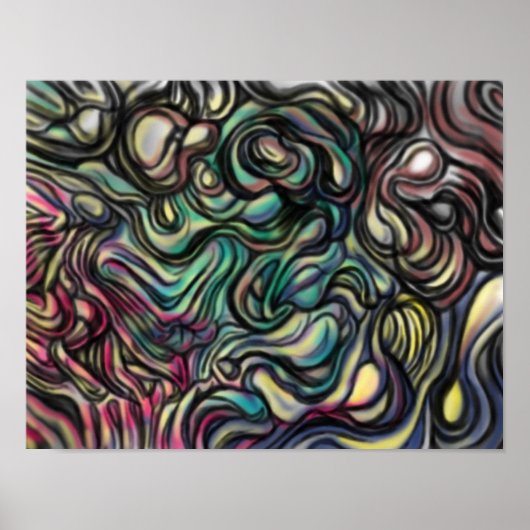 abstract poster "Air Blob" (Voorkant)