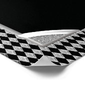 Abstract Poster blauw art deco-stijl (Hoek)