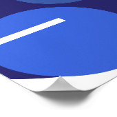 Abstract Poster blauwe cirkel (Hoek)