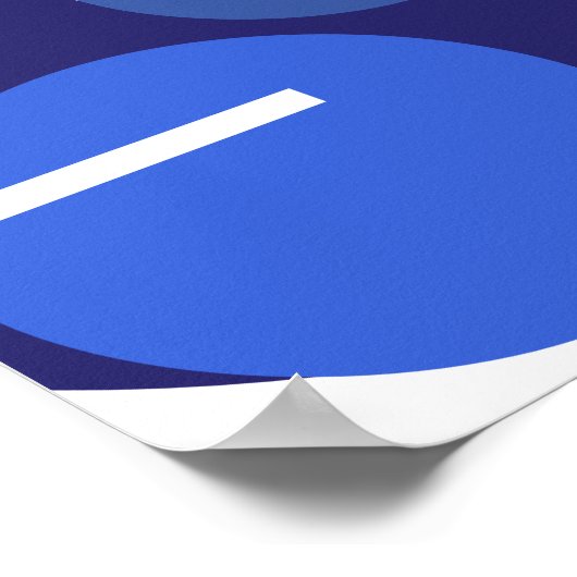 Abstract Poster blauwe cirkel (Hoek)