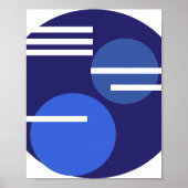 Abstract Poster blauwe cirkel (Voorkant)