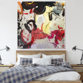 Abstract Poster Canvas Afdruk (Insitu (Slaapkamer))