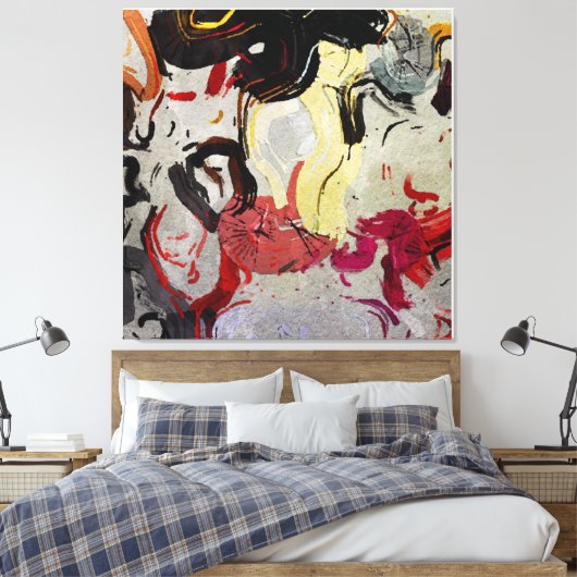Abstract Poster Canvas Afdruk (Insitu (Slaapkamer))