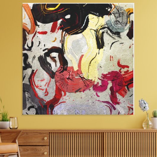Abstract Poster Canvas Afdruk (Insitu (Woonkamer))