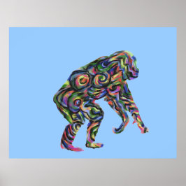 Abstract Poster Chimpansee