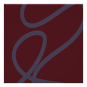 Abstract Poster – Dark Lines on Burgundy (Voorkant)