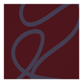 Abstract Poster – Dark Lines on Burgundy