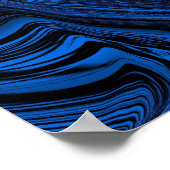 Abstract Poster gitaar, blauw (Hoek)