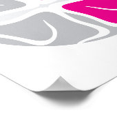 Abstract Poster grijs&roze cirkel (Hoek)