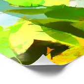 Abstract Poster in de oceaan en bergen (Hoek)