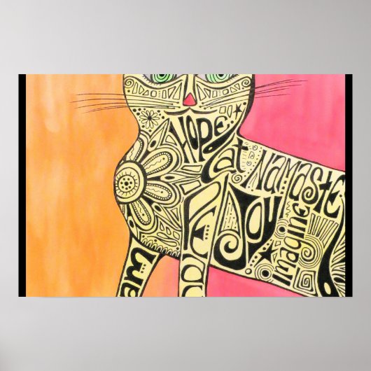 Abstract Poster Inspiratie Kat (Voorkant)