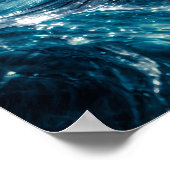 Abstract Poster met Diep Oceaanwater Rimpel Kunst (Hoek)