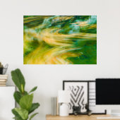 Abstract Poster met Natuurlijke Kleurstroming (Thuiskantoor)