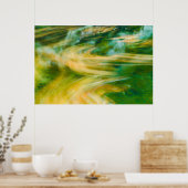Abstract Poster met Natuurlijke Kleurstroming (Keuken)