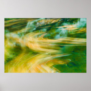 Abstract Poster met Natuurlijke Kleurstroming