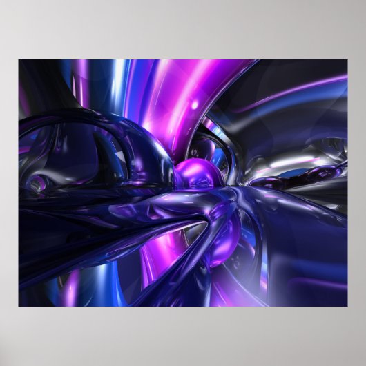 Abstract Poster met vloeiende golven (Voorkant)