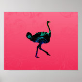 Abstract Poster Ostrich (Voorkant)