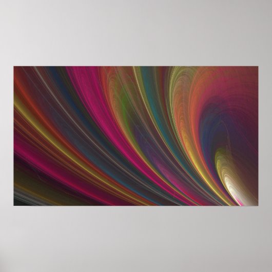 Abstract Poster regenboogdraden (Voorkant)