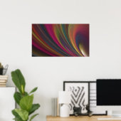 Abstract Poster regenboogdraden (Thuiskantoor)