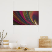 Abstract Poster regenboogdraden (Keuken)