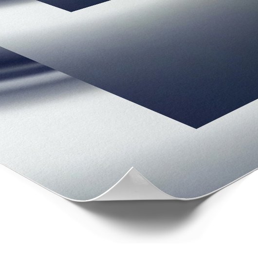 Abstract Poster Silver Bord Vier (Hoek)