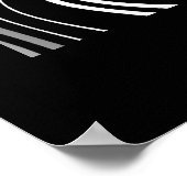Abstract Poster Ultra Modern Black White Grey (Hoek)
