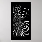 Abstract Poster Ultra Modern Black White Grey (Voorkant)