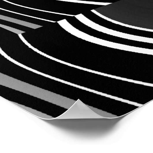 Abstract Poster Ultra Modern Black White Grey (Hoek)