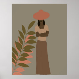 Abstract Poster van Afrikaanse Amerikaanse Gezicht