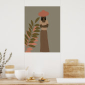 Abstract Poster van Afrikaanse Amerikaanse Gezicht (Keuken)