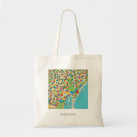 Abstract Poster van Barcelona, Poster Tavel Tote Bag (Voorkant)