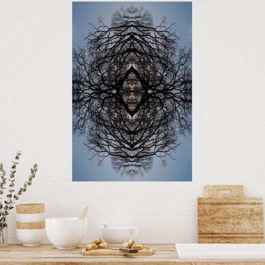 Abstract poster van boomvertakkingen (Keuken)
