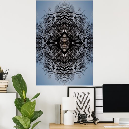 Abstract poster van boomvertakkingen (Thuiskantoor)