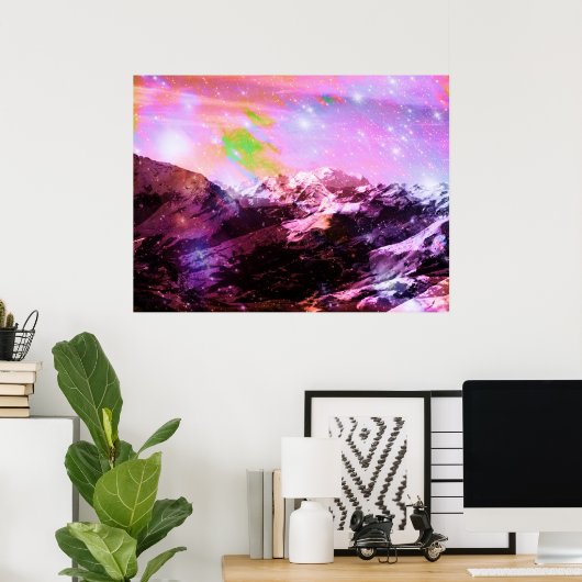 Abstract Poster van de Kristaltop (Thuiskantoor)