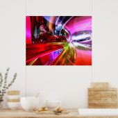 Abstract Poster van de Runaway Kleur (Keuken)