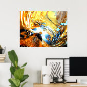 Abstract Poster van glasgolf (Thuiskantoor)