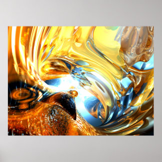 Abstract Poster van glasgolf
