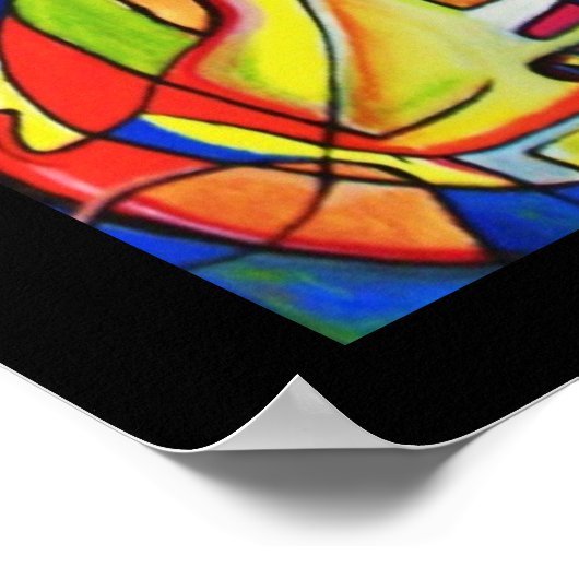 Abstract Poster van Guitar door ValAries (Hoek)