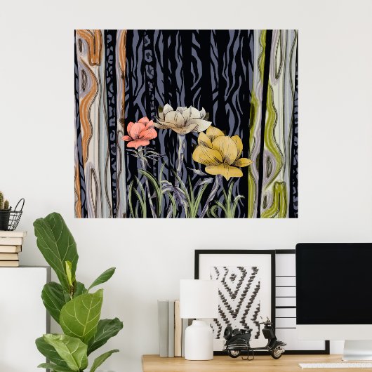 Abstract poster voor baanbrekende  (Thuiskantoor)