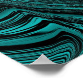 Abstract Poster voor gitaar, Blauwgroen (Hoek)