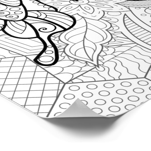 Abstract Poster voor het kleuren van vlinders (Hoek)