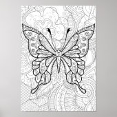 Abstract Poster voor het kleuren van vlinders (Voorkant)