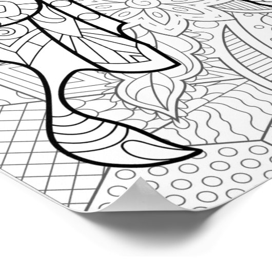 Abstract Poster voor het kleuren van vlinders (Hoek)