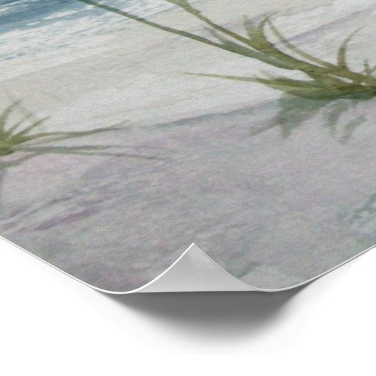 abstract poster voor het schilderen van het strand (Hoek)