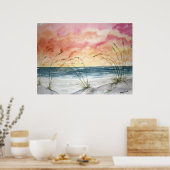 abstract poster voor het schilderen van het strand (Keuken)