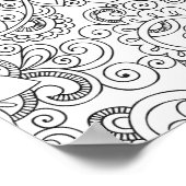 Abstract Poster voor paisleykleurige florale paisl (Hoek)